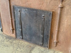 Antique French Neoclassical 'Pillars of Freedom' Fireback / Backsplash