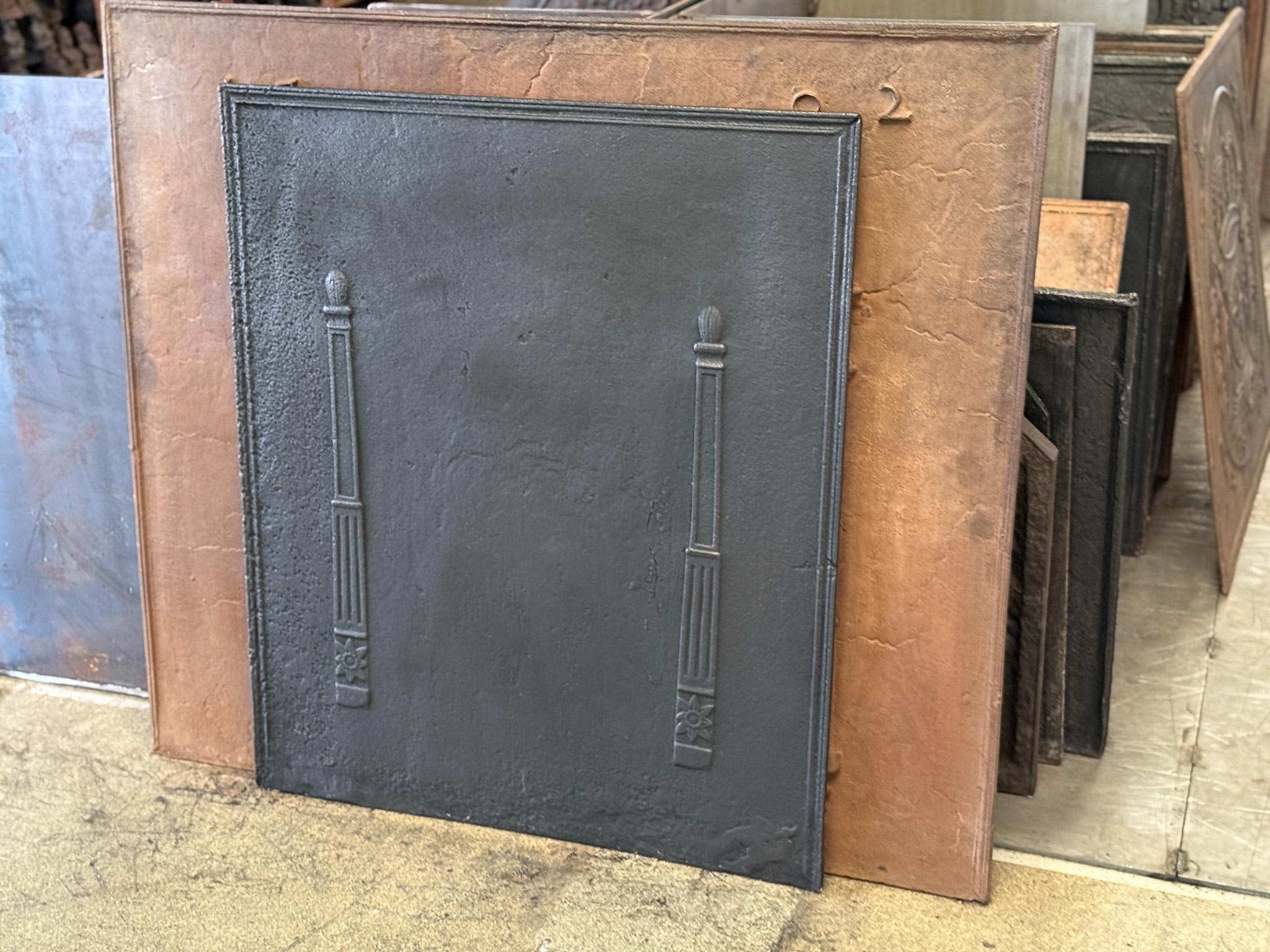 Calco Antique French Neoclassico 'Pilastri della Libertà' Fireback / Backsplash in vendita