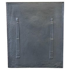Antique French Neoclassical 'Pillars of Freedom' Fireback / Backsplash