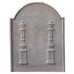 Antique French Neoclassical 'Pillars of Freedom' Fireback / Backsplash