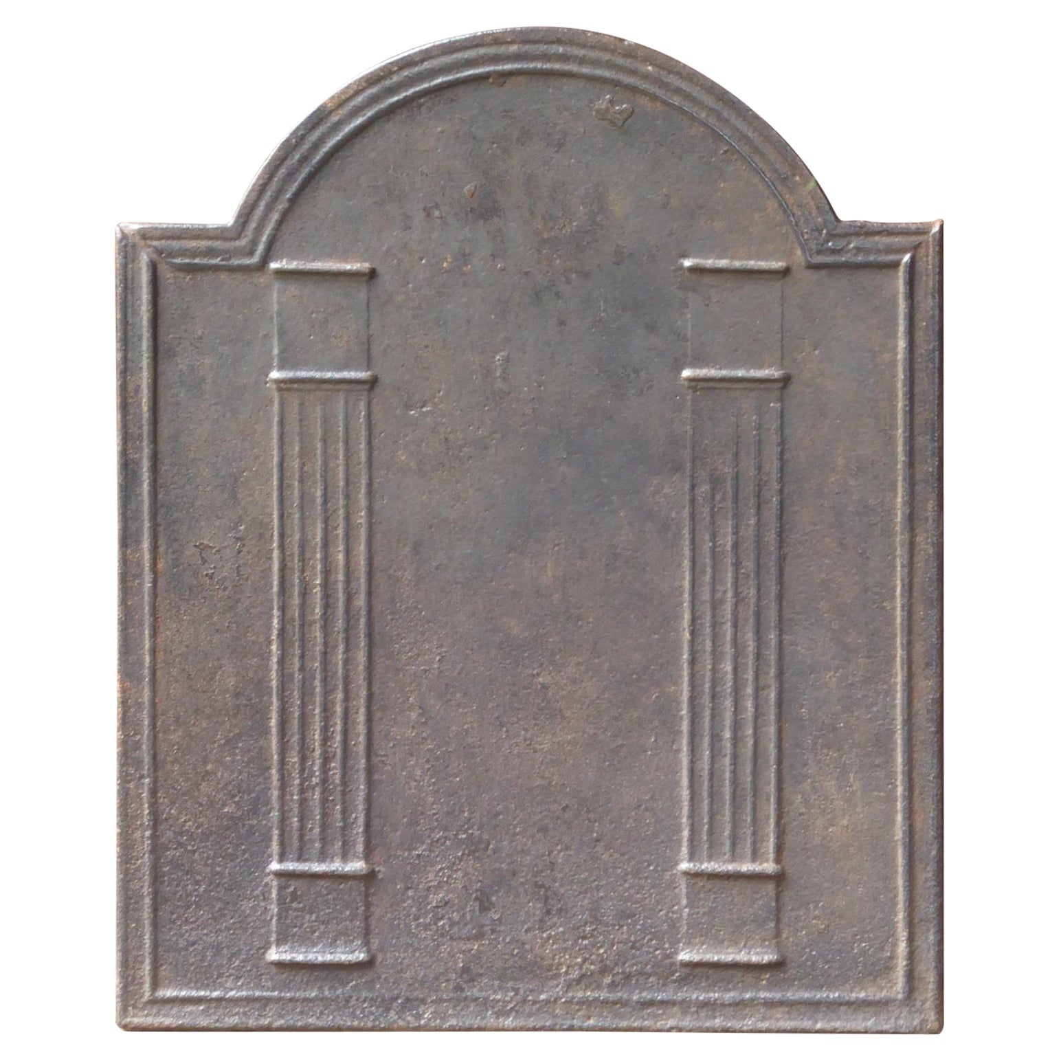 Antique French Neoclassical 'Pillars of Freedom' Fireback / Backsplash