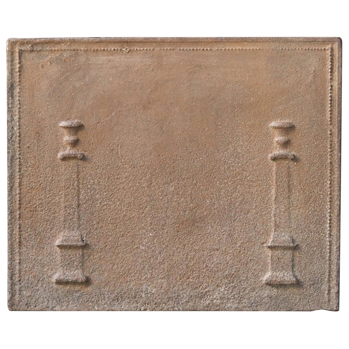 Antique French Neoclassical 'Pillars of Freedom' Fireback /Backsplash
