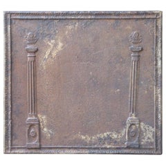 Antique French Neoclassical 'Pillars of Freedom' Fireback