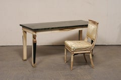 Antique French Neoclassical Revival Style Desk & Chair Set w/Original Finish