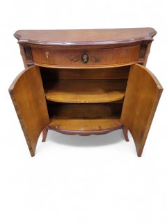 Antique French Neoclassical Style Demilune Cabinet