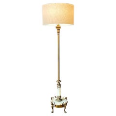Antique French Neoklassischen Stil Vergoldete Bronze & Onyx Stehlampe