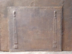 Antique French Neoclassical Style 'Pillars of Freedom' Fireback, 19th Century