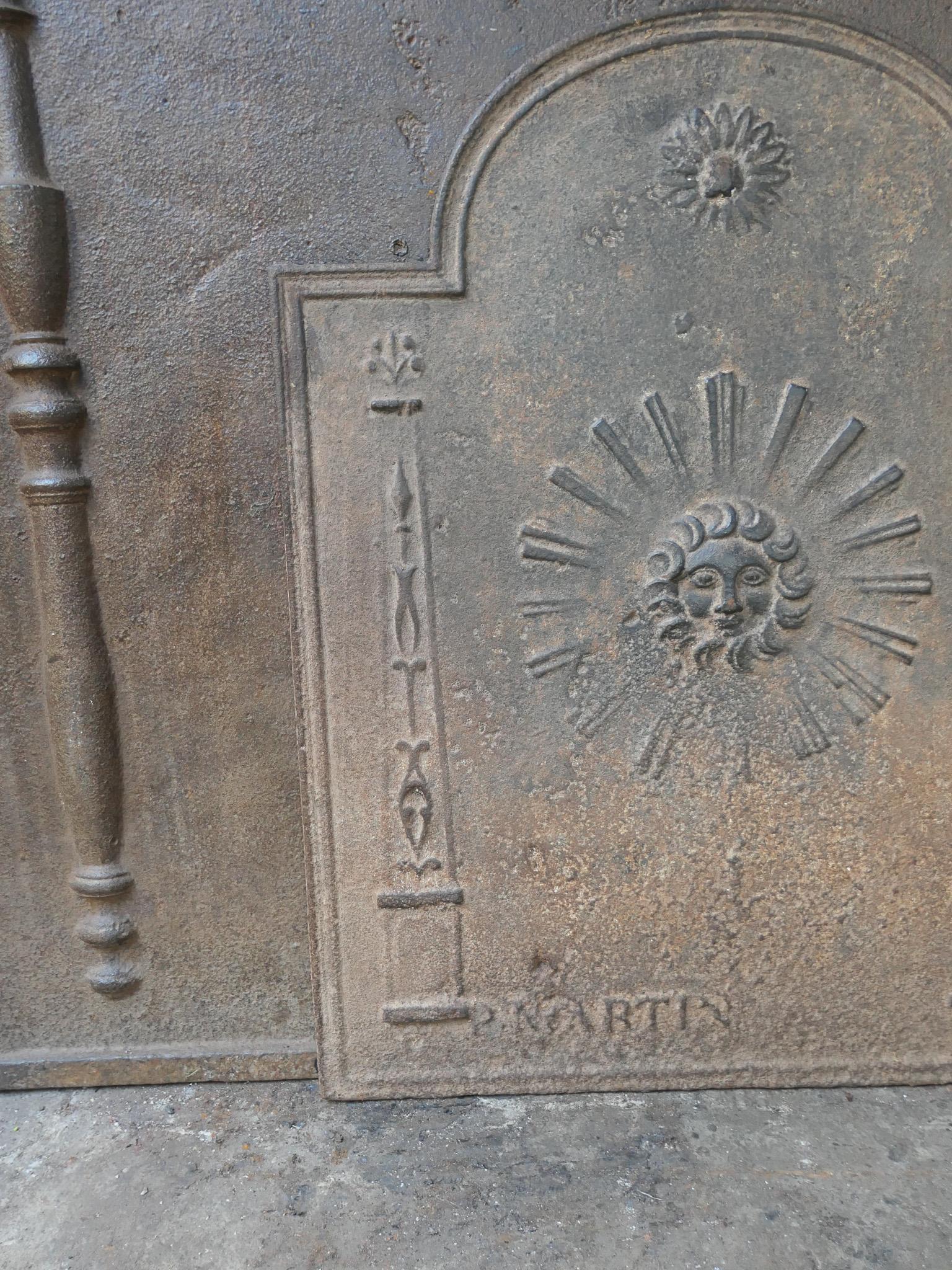 Antiker französischer neoklassizistischer Kaminschirm „Die Sonne“ im neoklassischen Stil, 18. - 19. Jahrhundert im Angebot 4