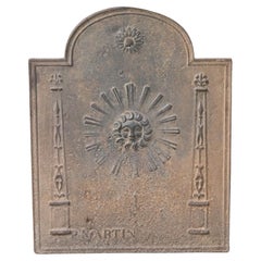 Antique French Neoclassical 'The Sun' Fireback / Backsplash, 18th - 19th C.