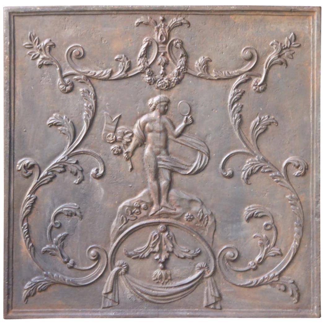 Antique French Neoclassical 'Venus' Fire Back, 19th Century For Sale