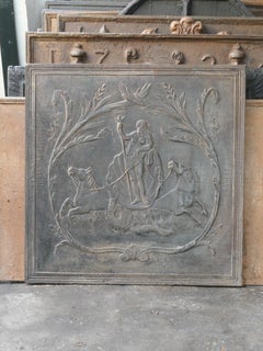 Antique French 'Neptune' Fireback / Backsplash, 19th Century