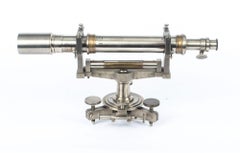 Antique French Nickel-Plated Brass Surveyor's Level 19th Century