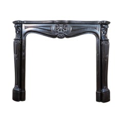Antique French Noir de Mazy Marble Mantel