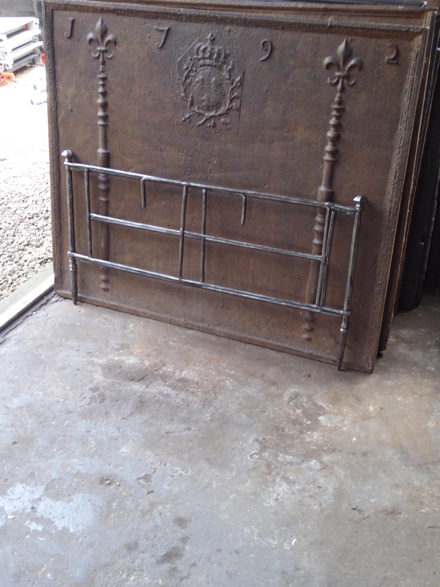 Wrought Iron Antique French Nursery Fire Guard, 18th-19th Century