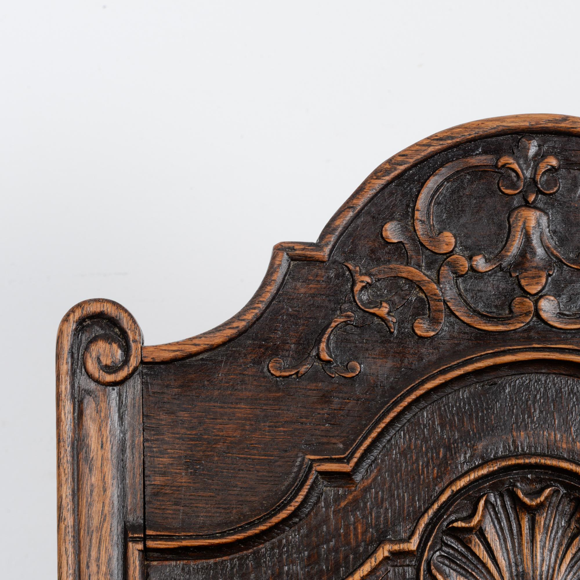 Antique French Oak Accent Armchair 3