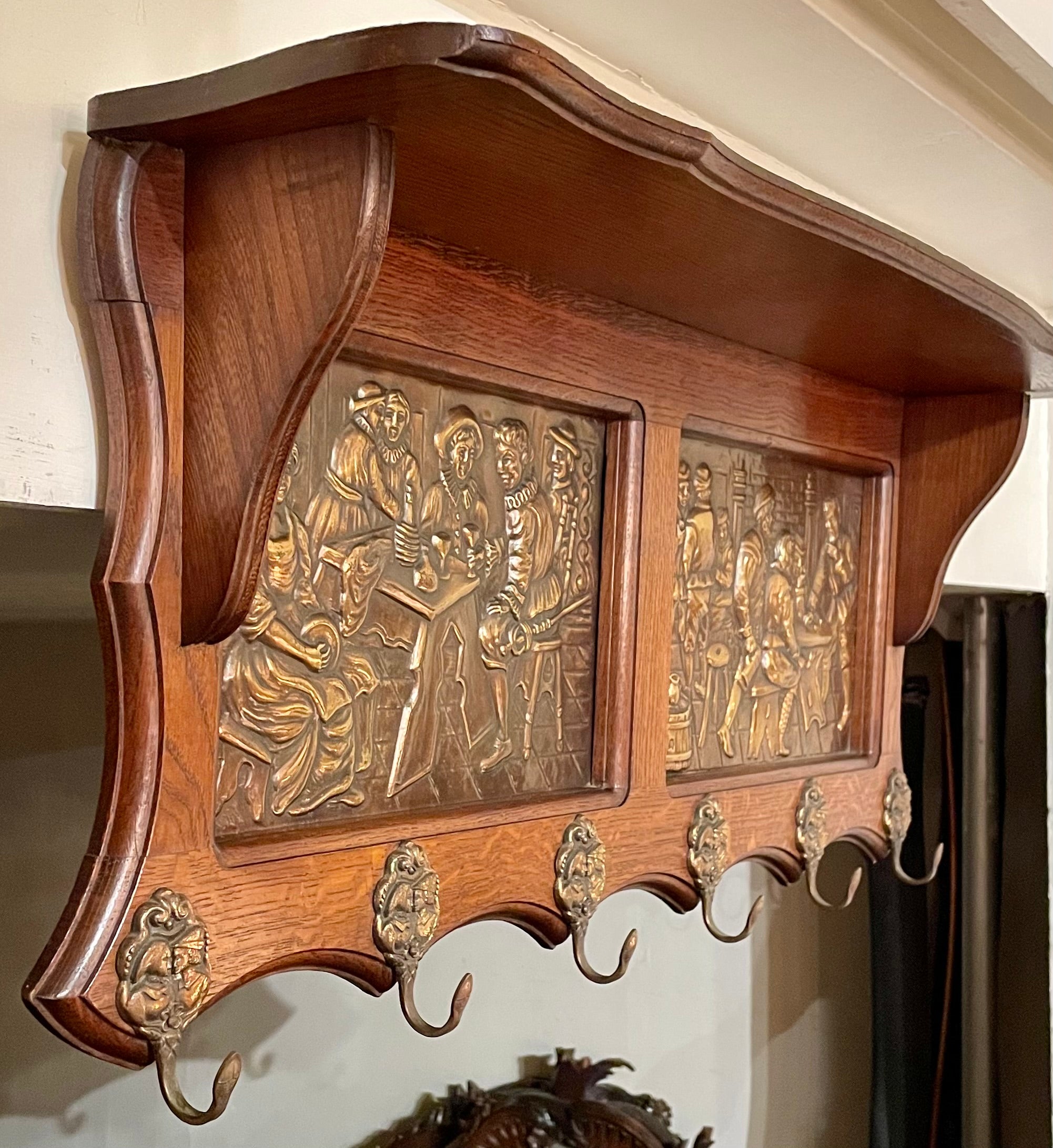 Antique French Oak and Brass 