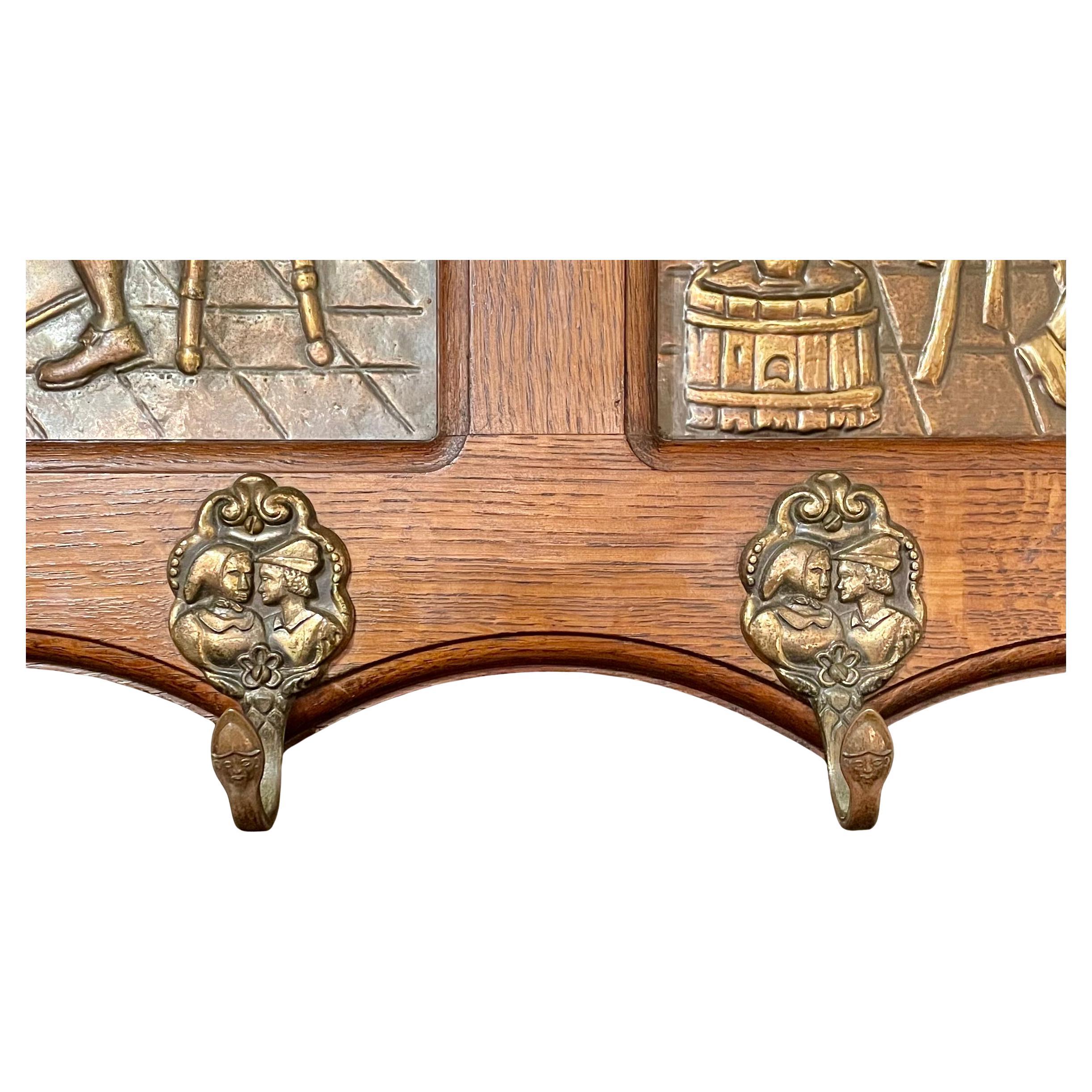 19th Century Antique French Oak and Brass 