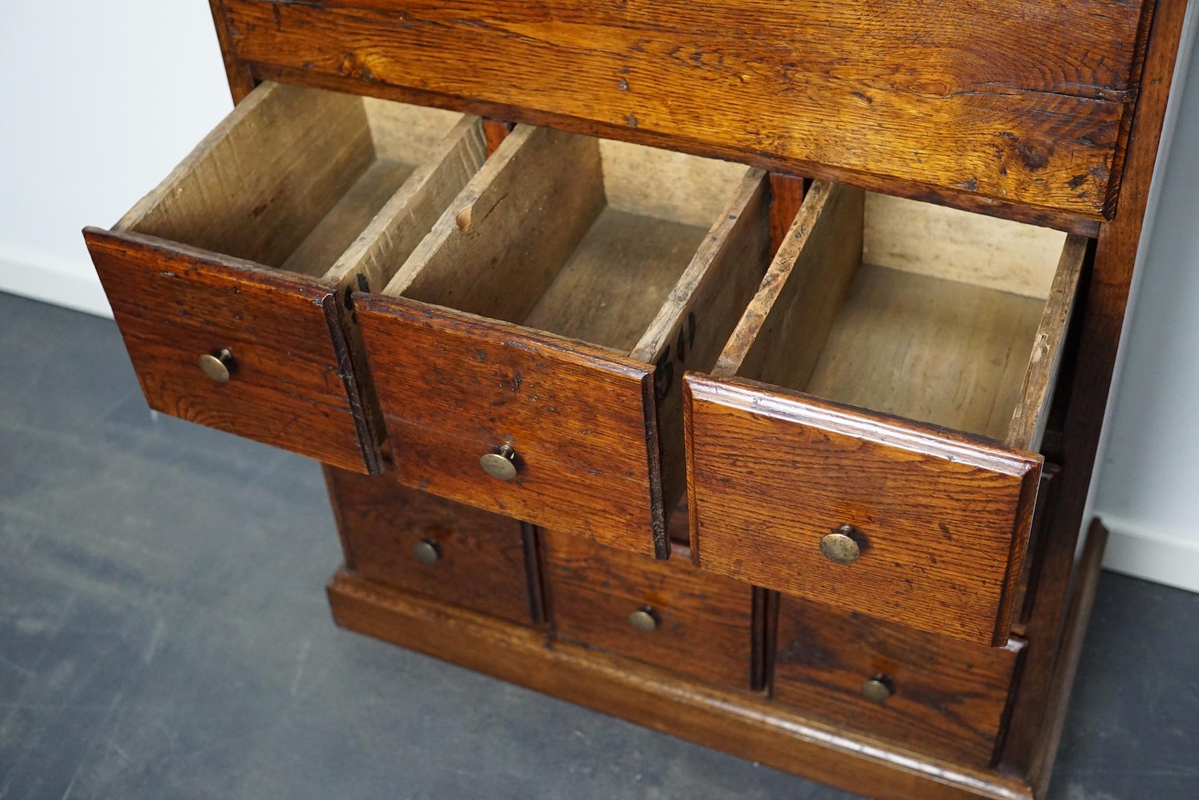 Antique French Oak Apothecary Cabinet, Early 20th Century 7