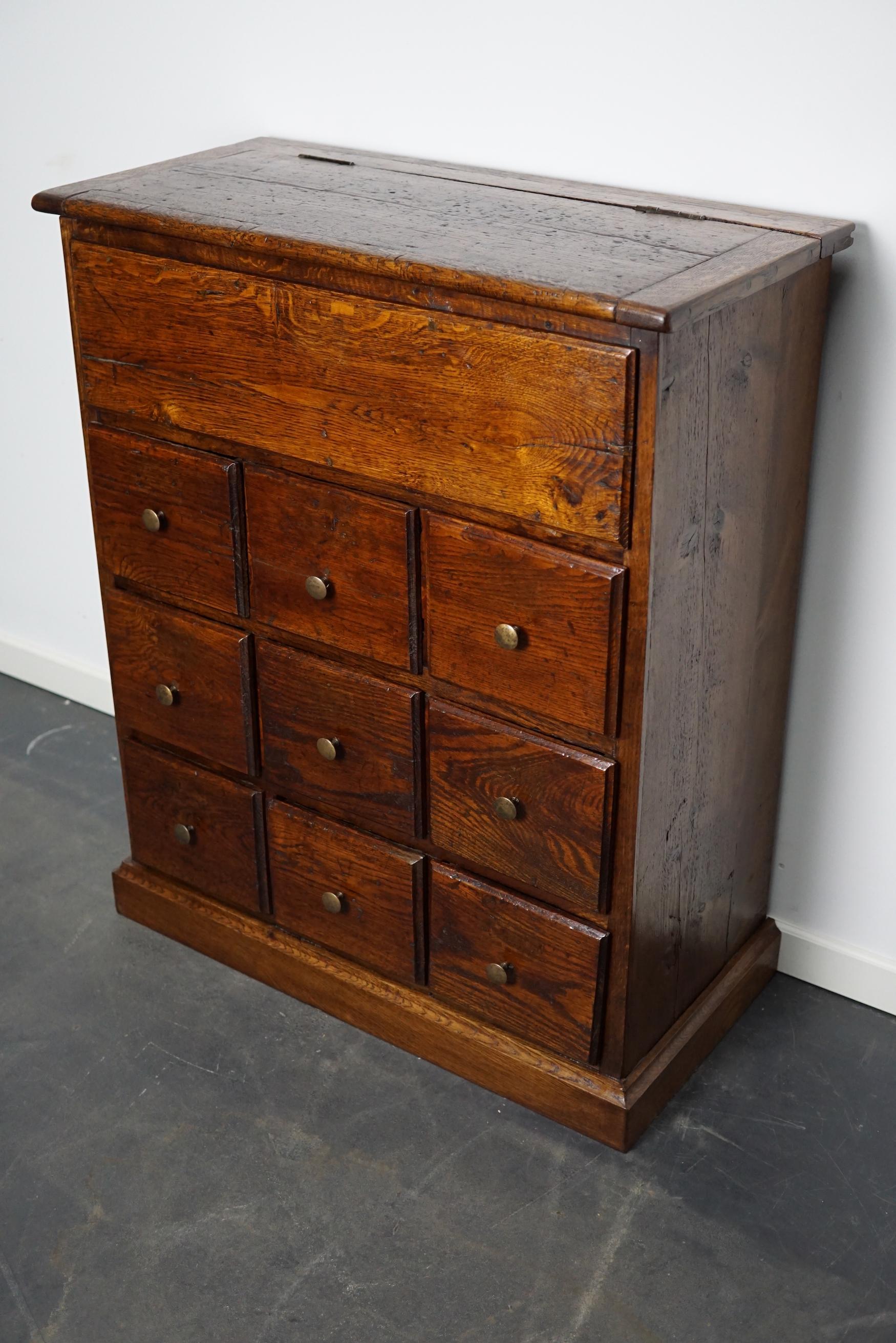Antique French Oak Apothecary Cabinet, Early 20th Century 8