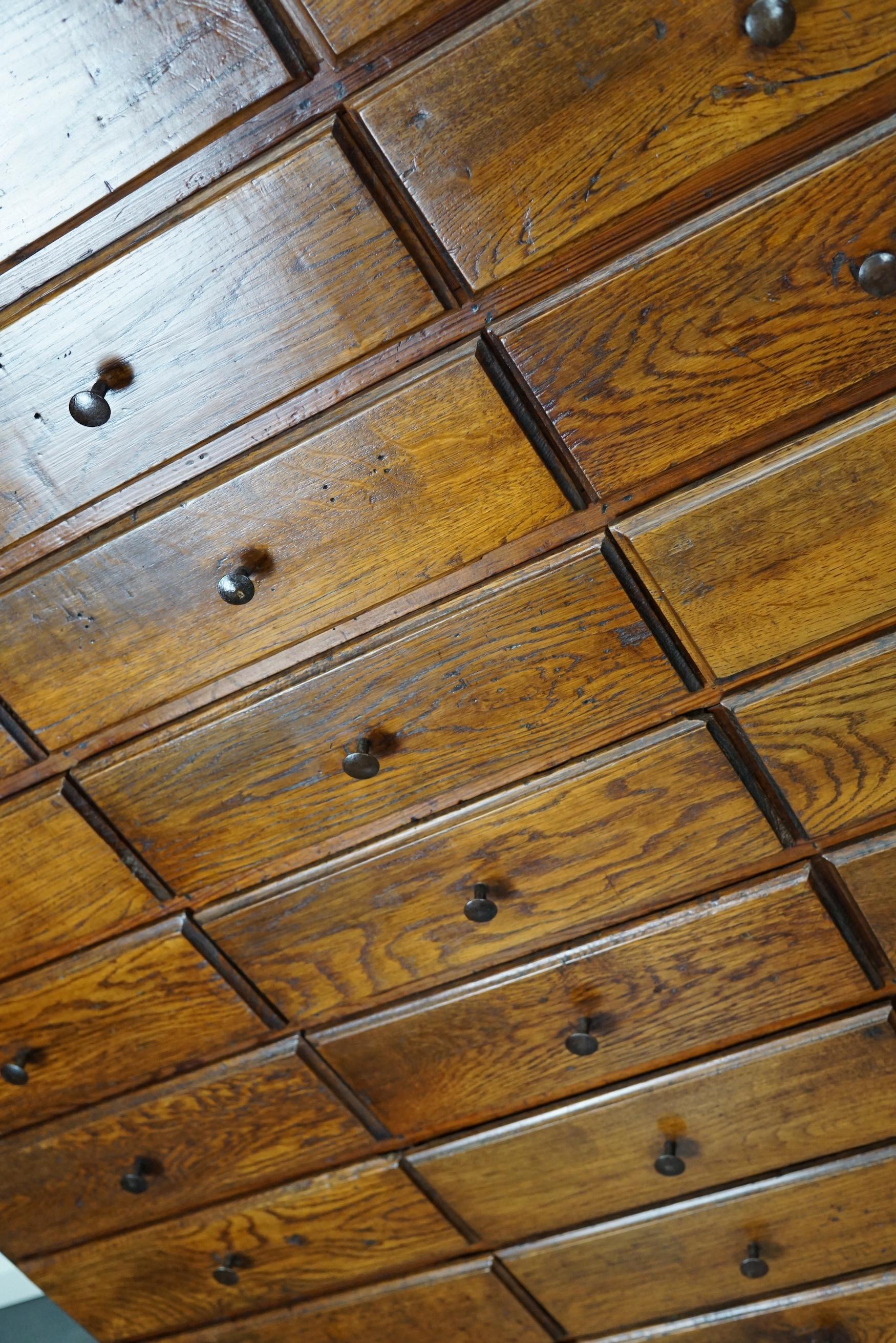 Antique French Oak Apothecary Cabinet, Early 20th Century For Sale 14