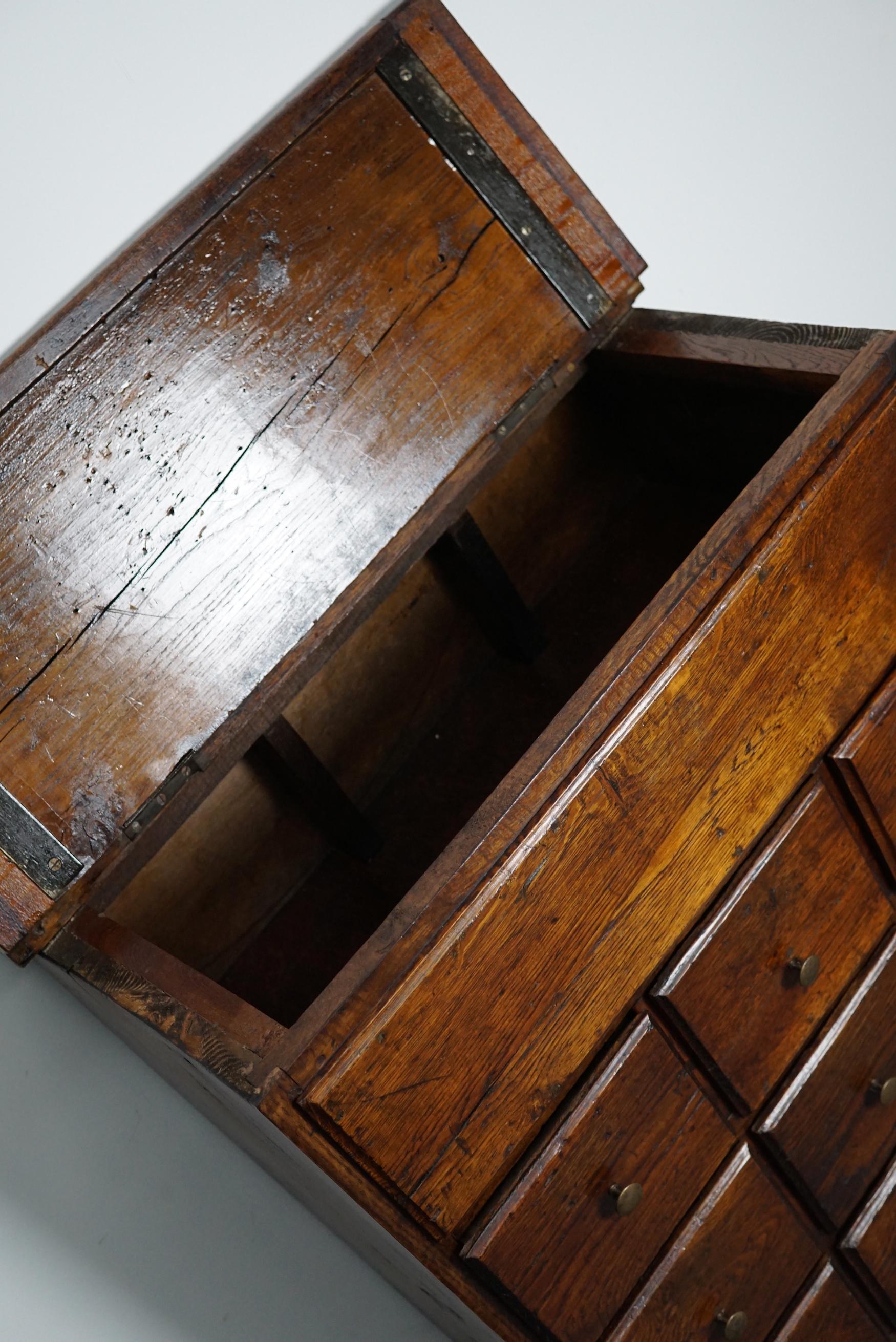 Industrial Antique French Oak Apothecary Cabinet, Early 20th Century