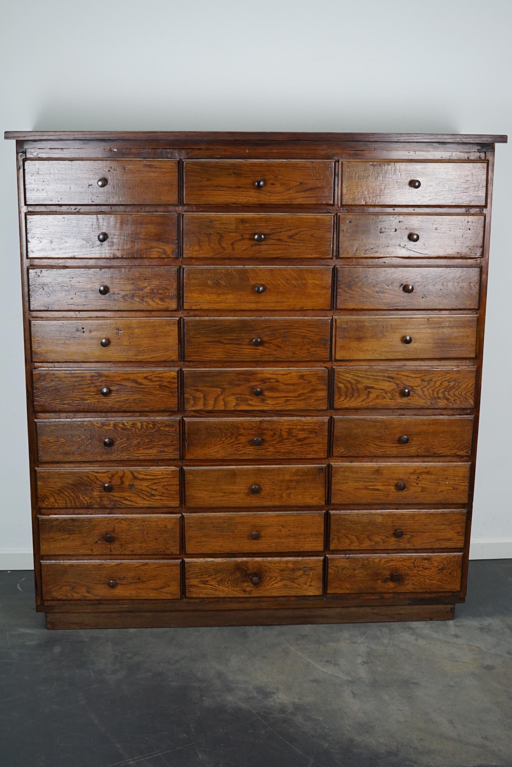Antique French Oak Apothecary Cabinet, Early 20th Century For Sale 1