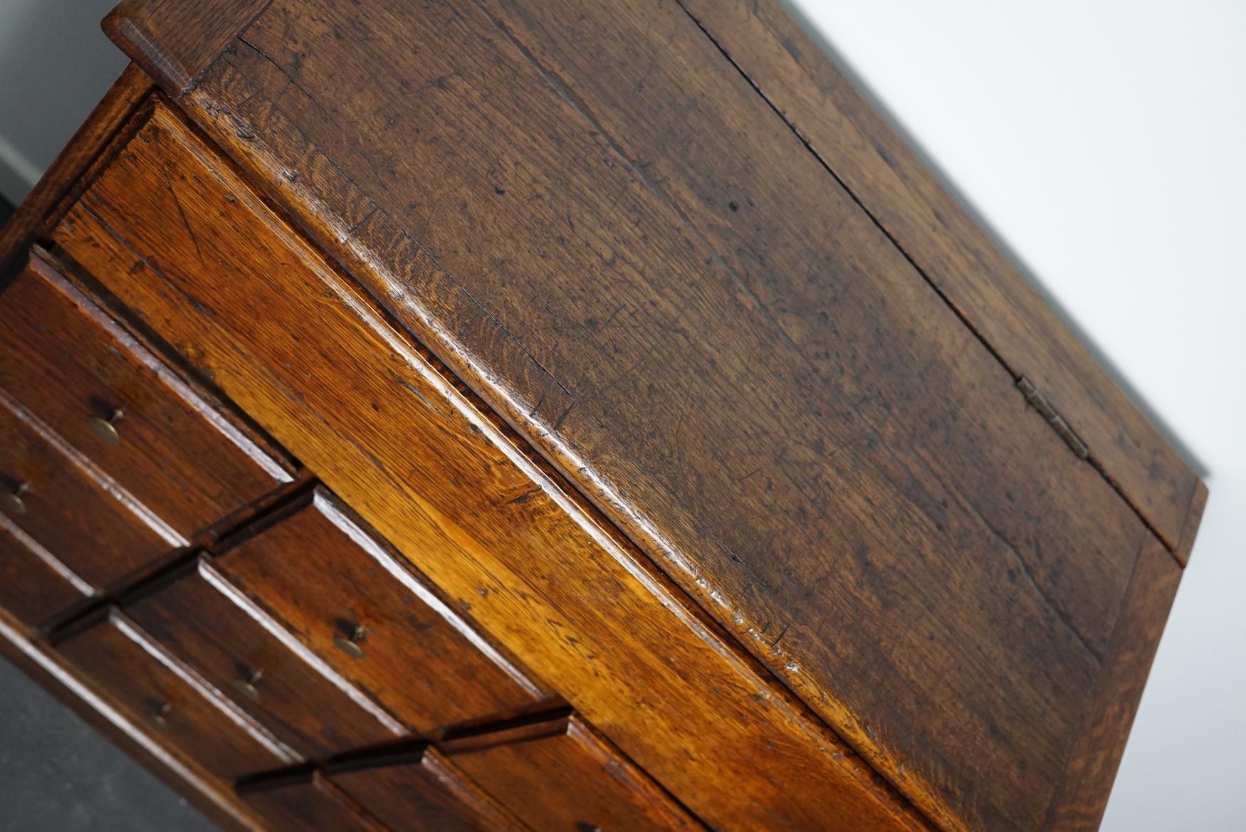 Antique French Oak Apothecary Cabinet, Early 20th Century 1