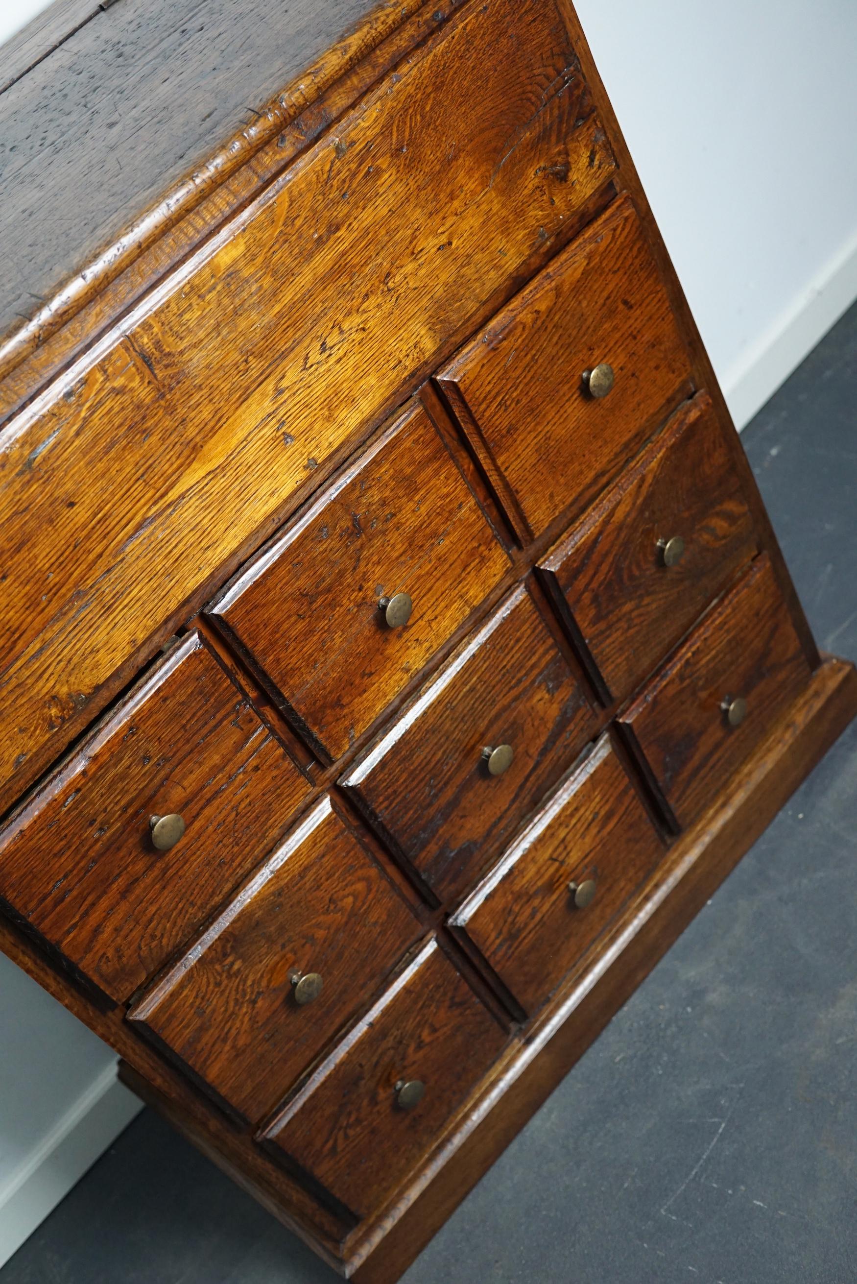 Antique French Oak Apothecary Cabinet, Early 20th Century 2