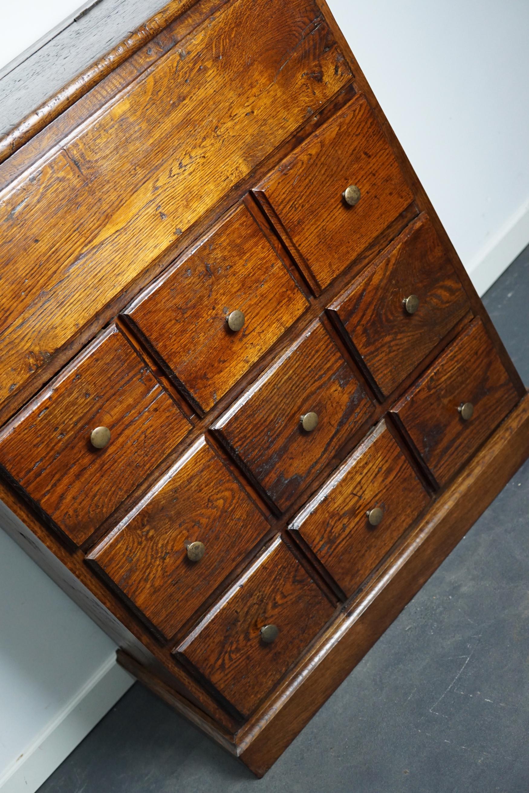 Antique French Oak Apothecary Cabinet, Early 20th Century 3