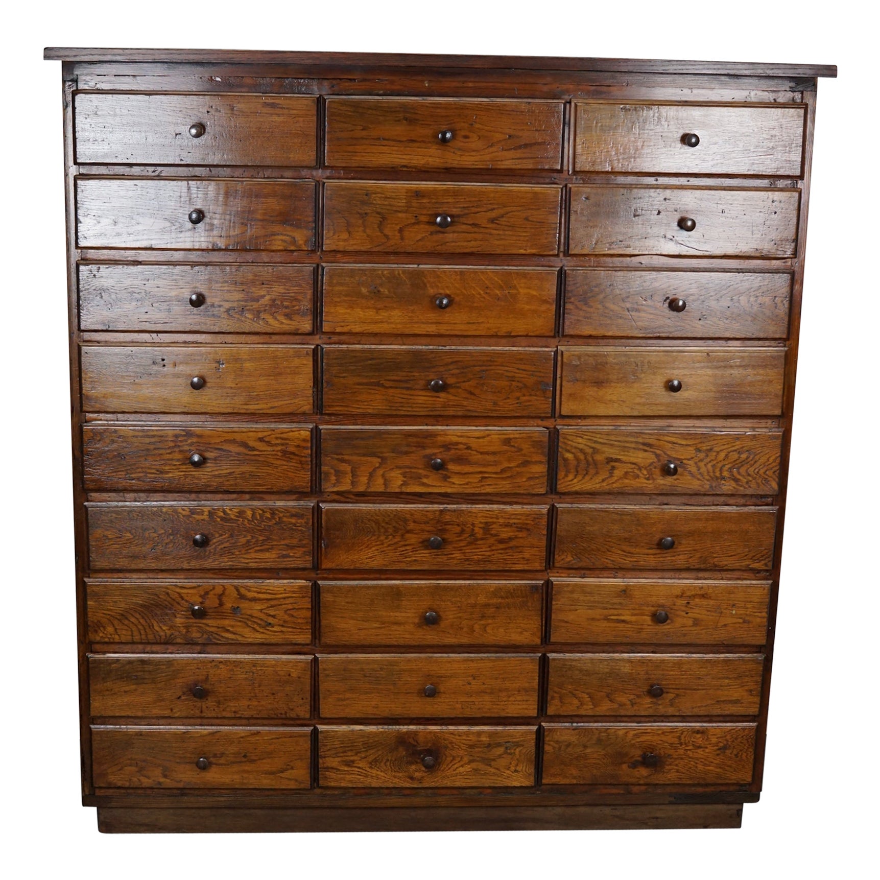 Antique French Oak Apothecary Cabinet, inizio XX secolo
