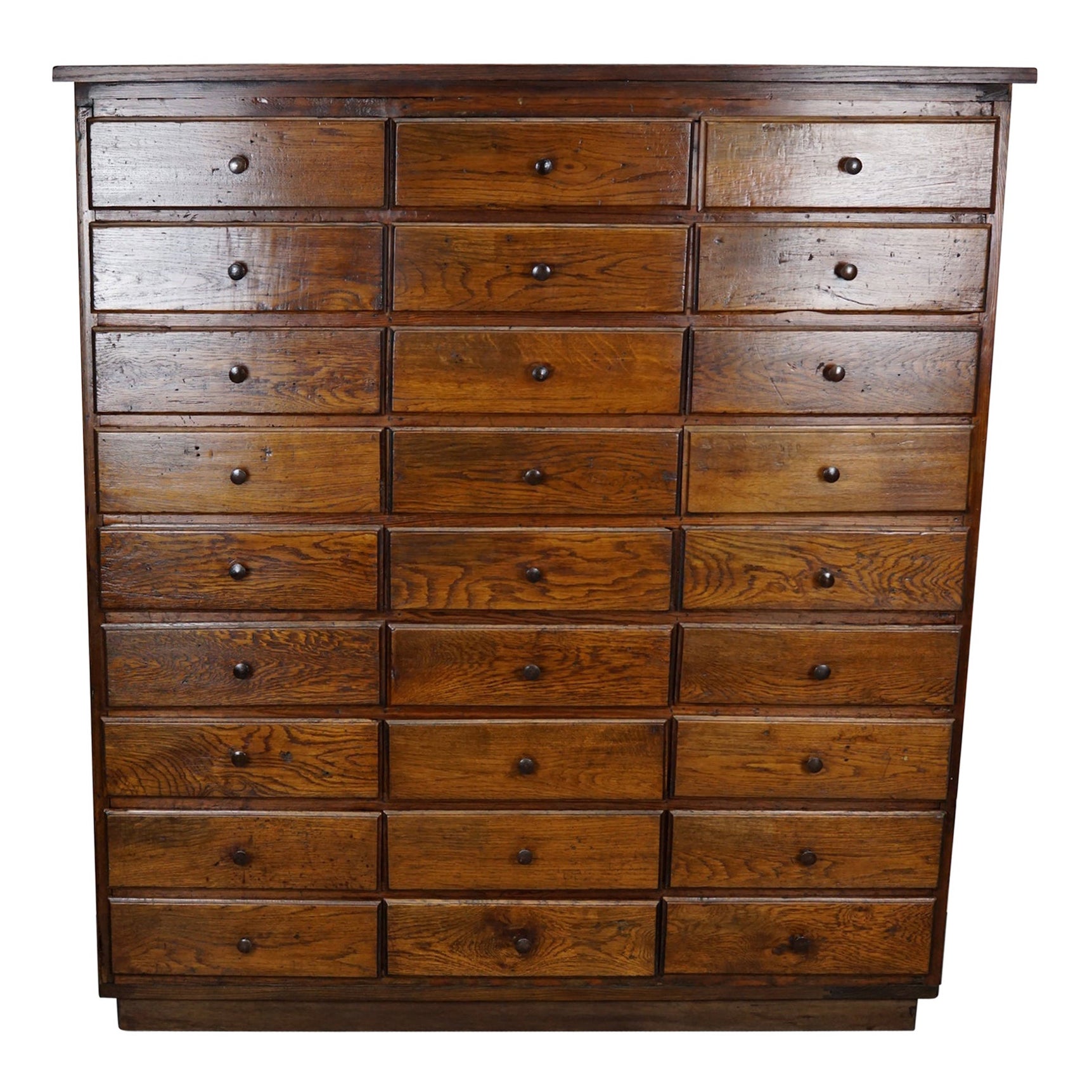 Antique French Oak Apothecary Cabinet, Early 20th Century