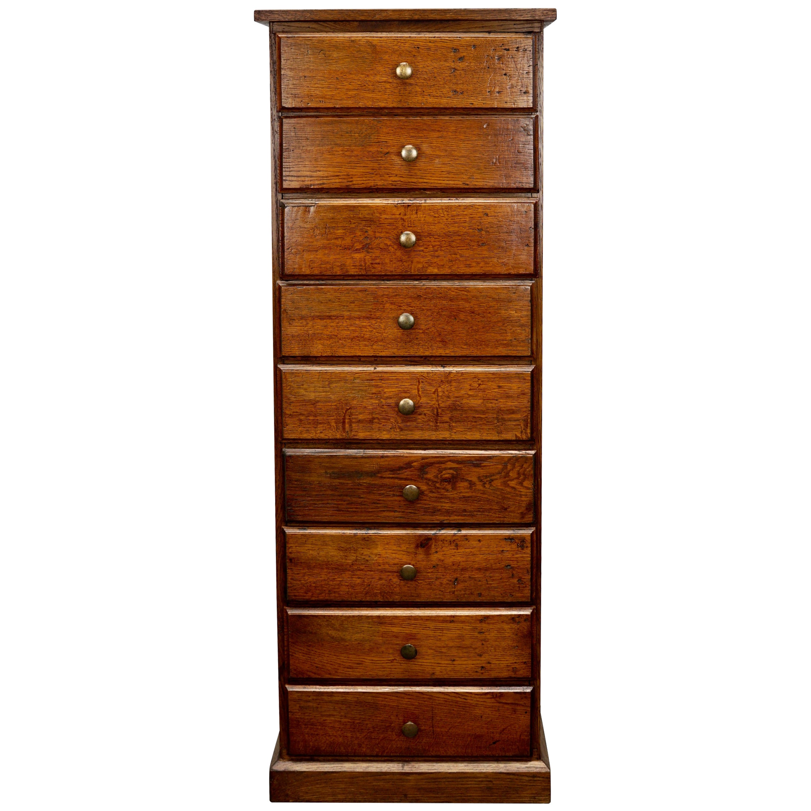 Ancienne armoire à pharmacie en Oak Oak, début du 20ème siècle
