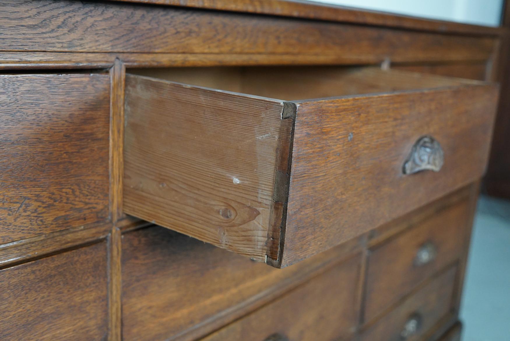 Antique French Oak Apothecary / Filing Cabinet, 19th Century For Sale 8