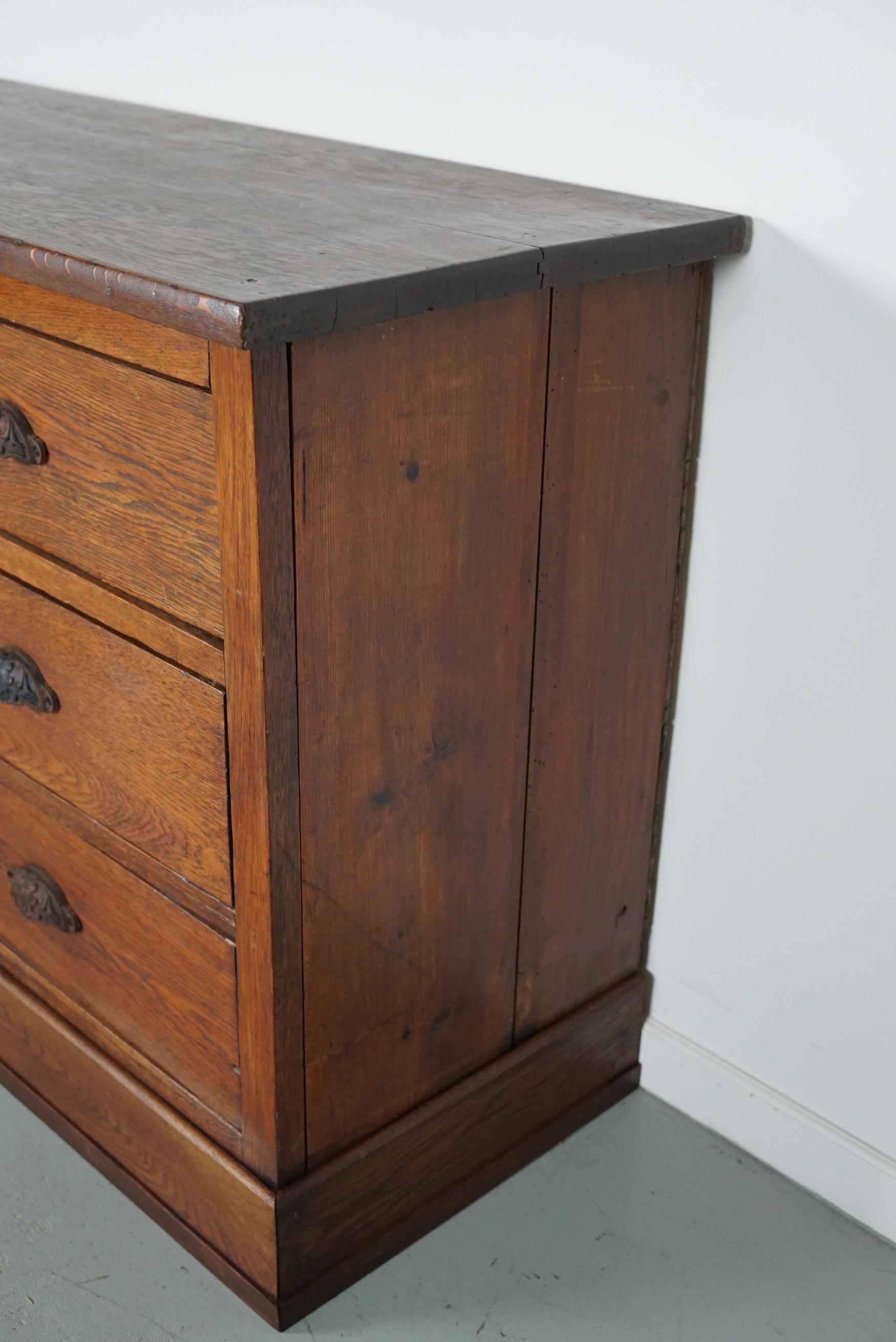 Antique French Oak Apothecary / Filing Cabinet, Early 20th Century  For Sale 7