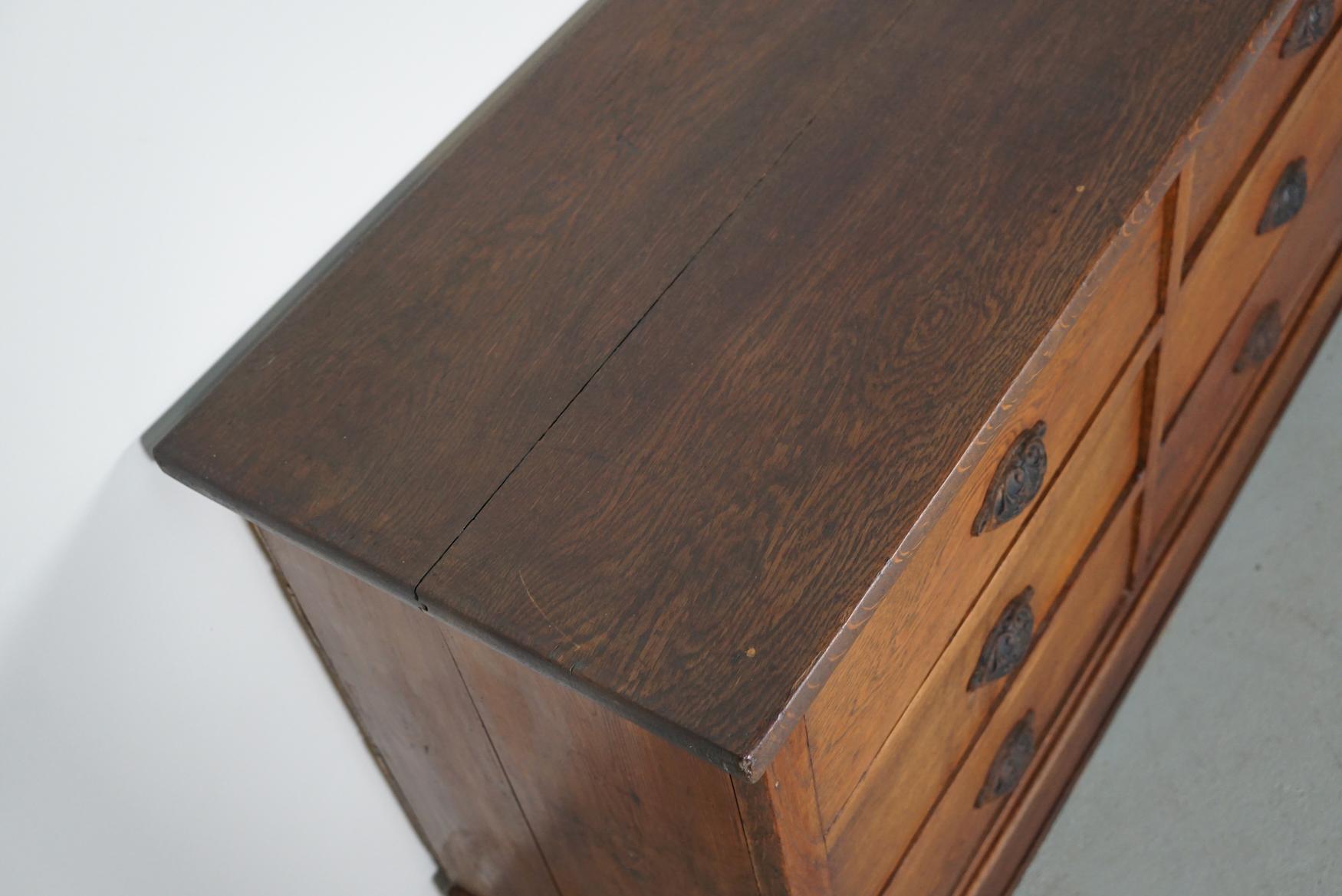 Antique French Oak Apothecary / Filing Cabinet, Early 20th Century  For Sale 3