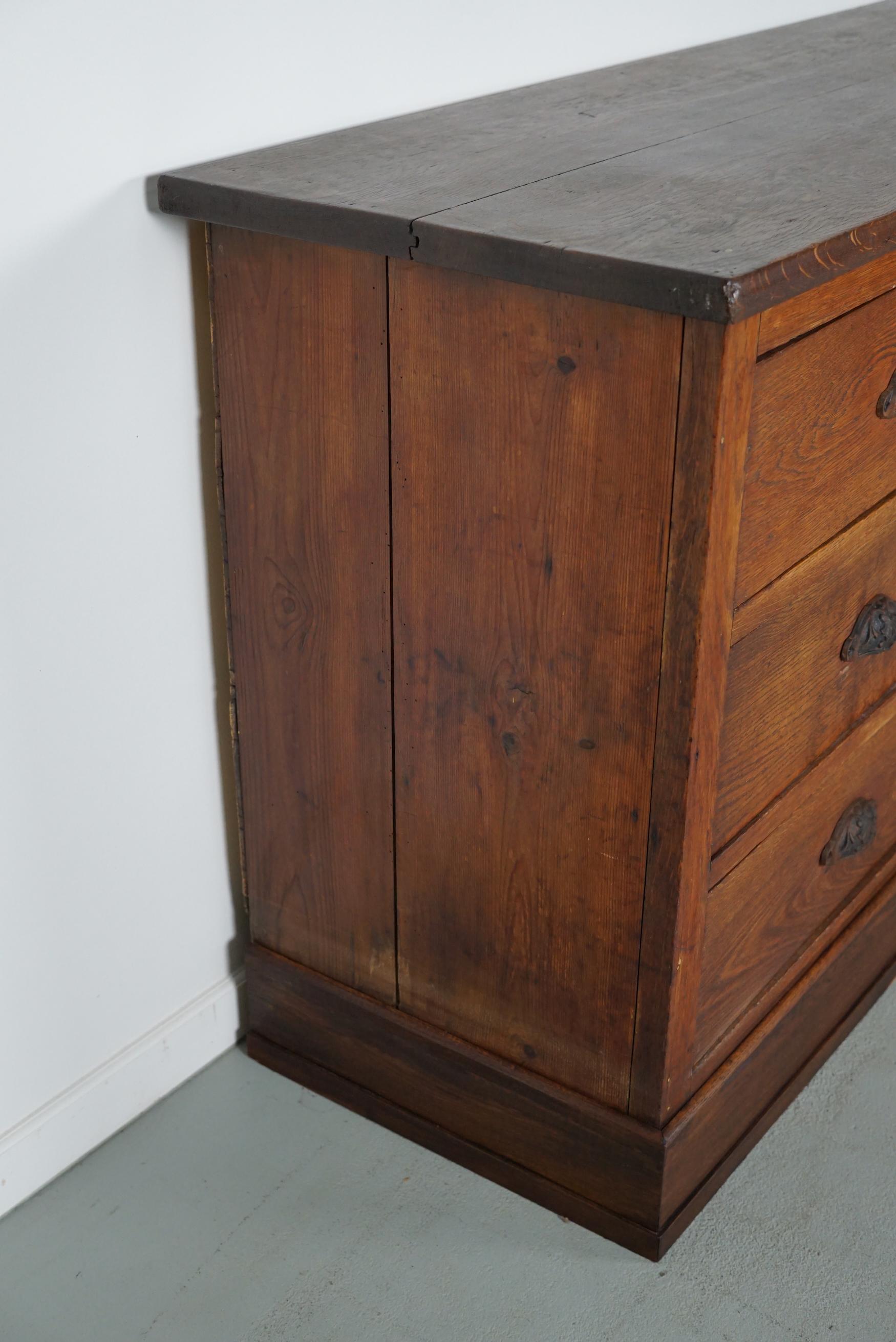 Antique French Oak Apothecary / Filing Cabinet, Early 20th Century  For Sale 4