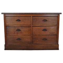 Antique French Oak Apothecary / Filing Cabinet, Early 20th Century
