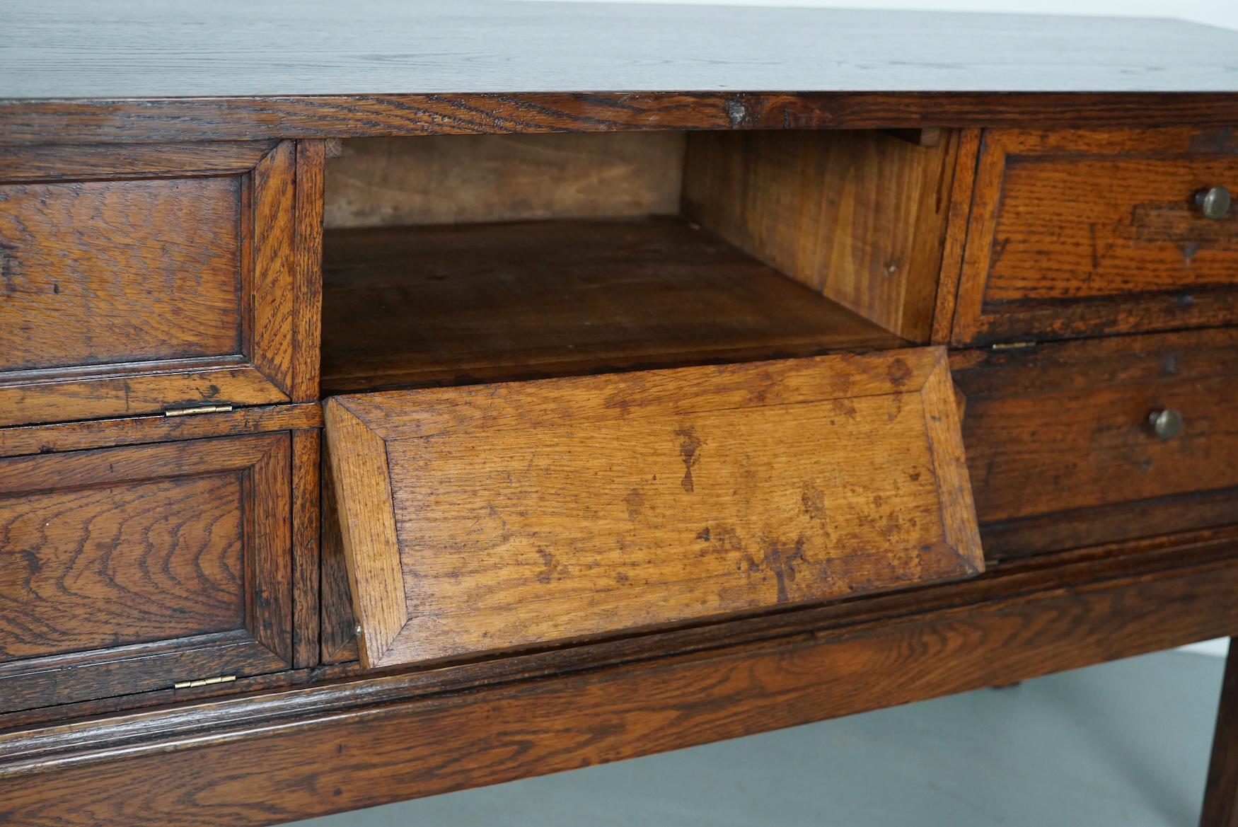 Ancien cabinet d'apothicaire / de classement en Oak français, portes pliantes, début du 20ème siècle en vente 6