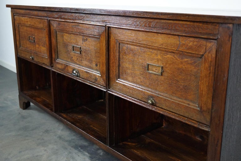 Antique French Oak Apothecary / Filing Cabinet Folding Doors, Early 20th Century For Sale 12