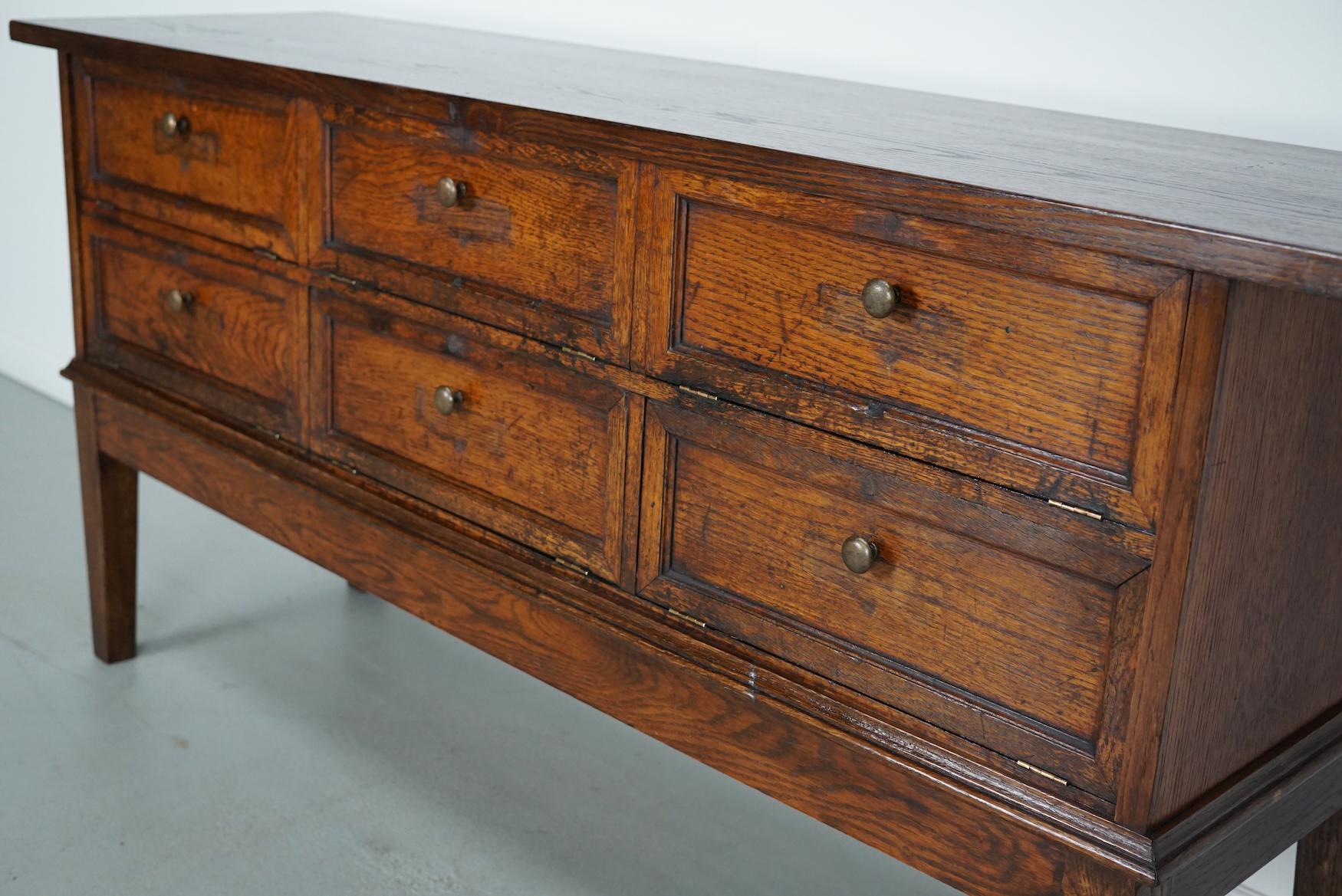 Ancien cabinet d'apothicaire / de classement en Oak français, portes pliantes, début du 20ème siècle en vente 10