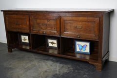 Antique French Oak Apothecary / Filing Cabinet Folding Doors, Early 20th Century