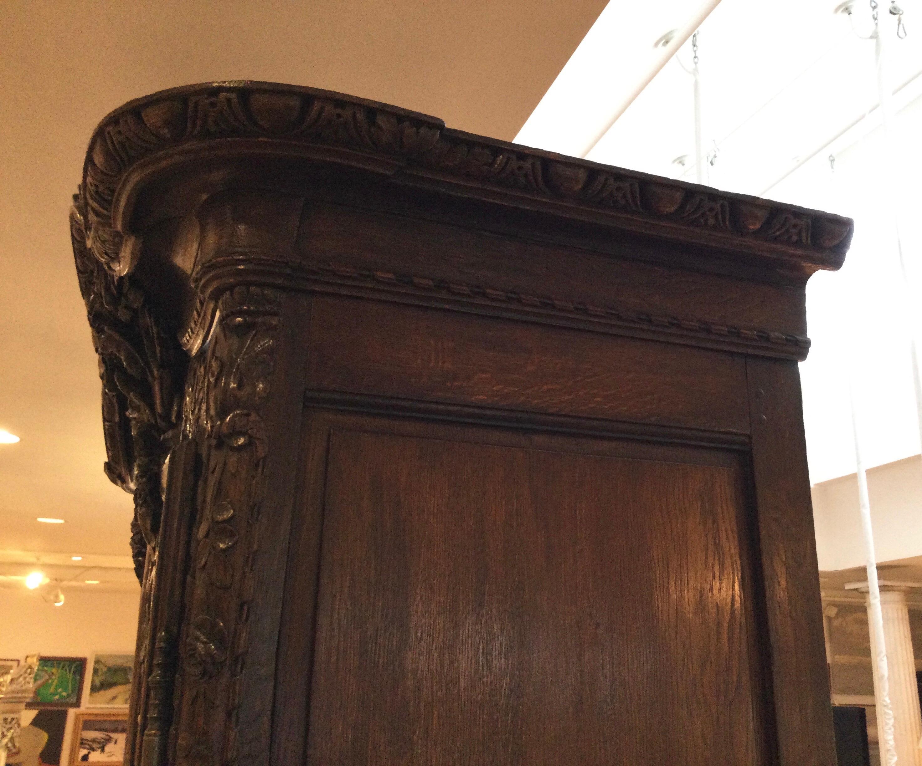 18th Century and Earlier Antique French Oak Armoire, 18th Century For Sale