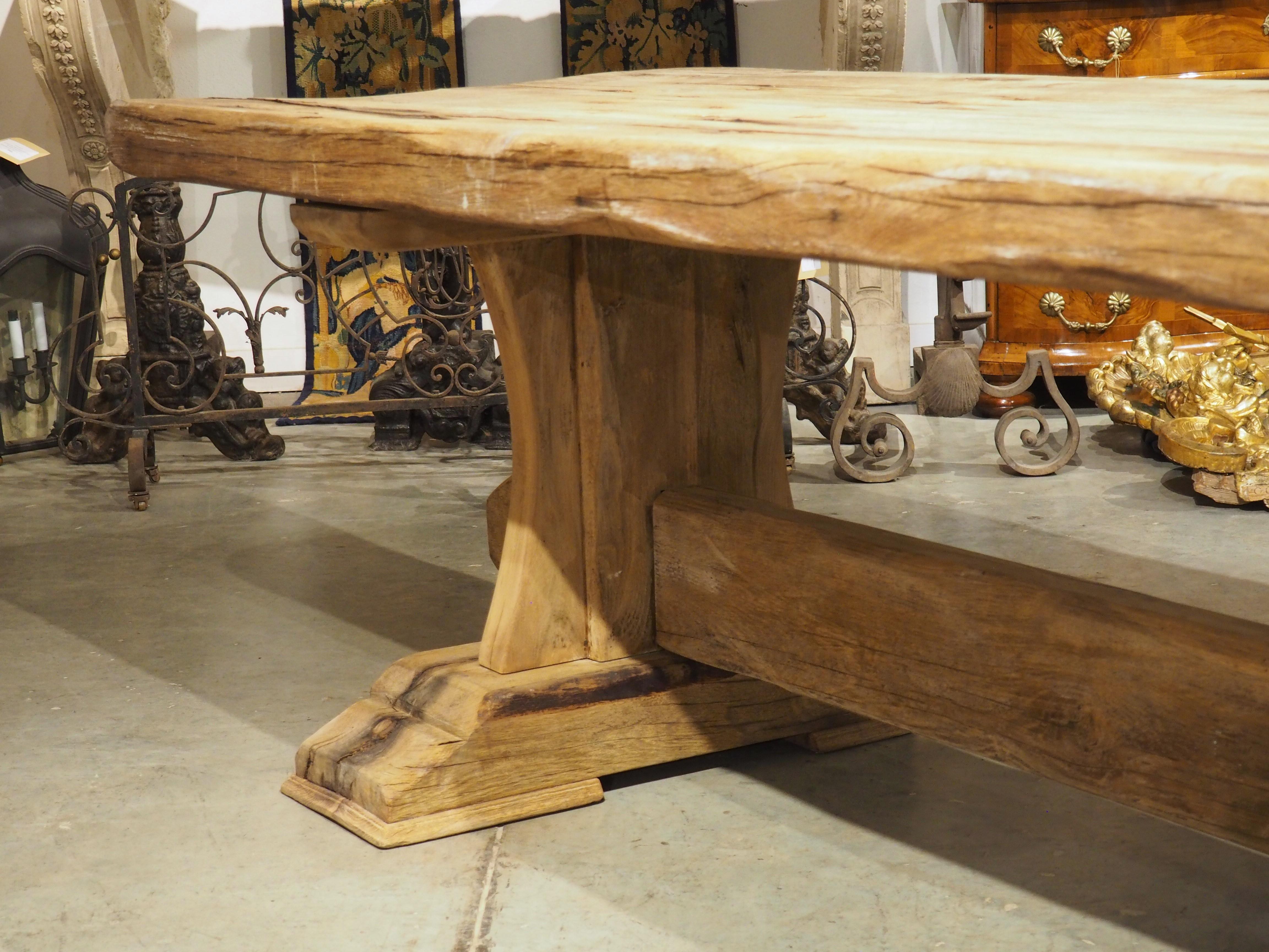 Antique French Oak Beam Dining Table, 9.5 Feet Long, 3.5 inch Thick, Circa 1860 10