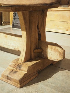Antique French Oak Beam Dining Table, 9.5 Feet Long, 3.5 inch Thick, Circa 1860
