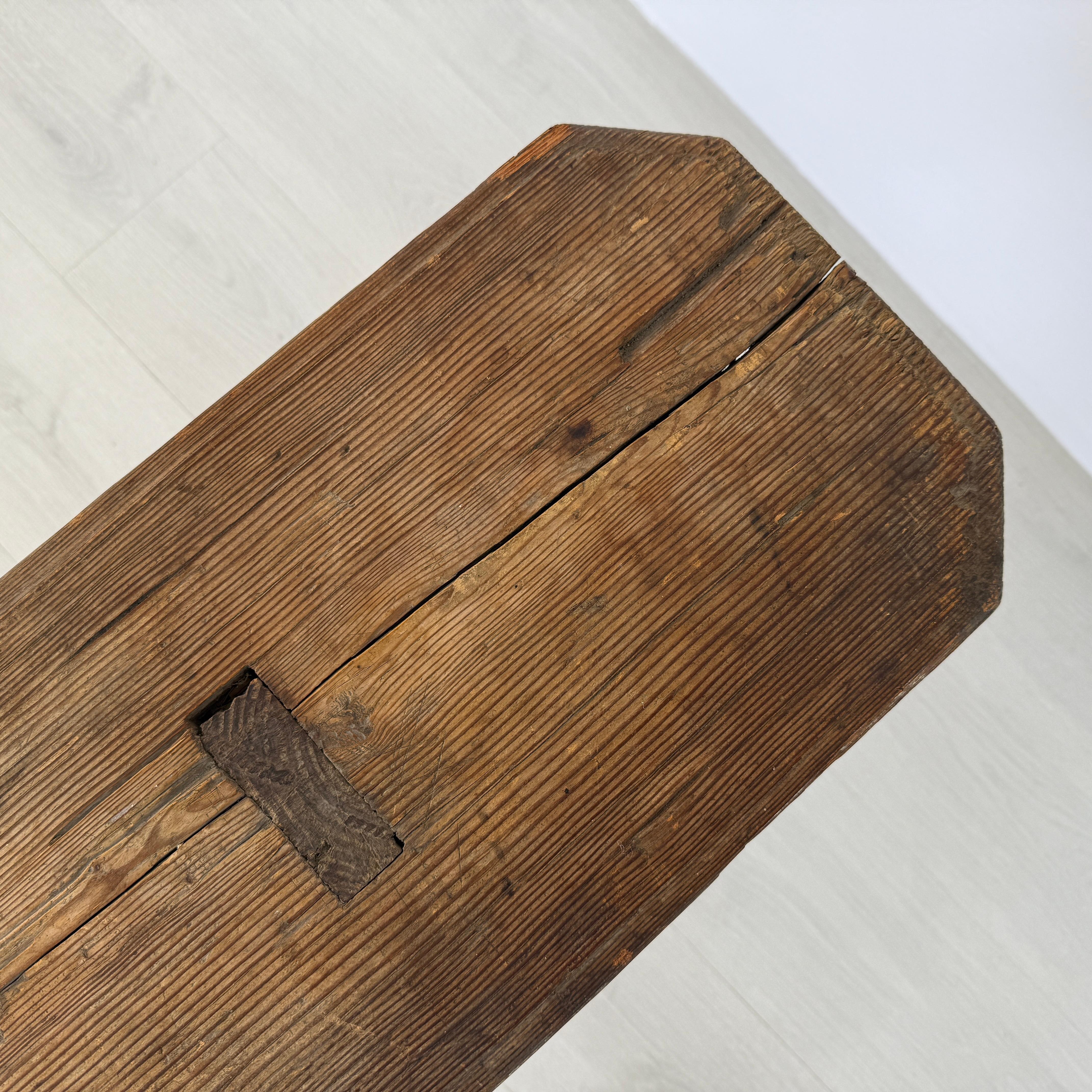 Antique French Oak Bench For Sale 6