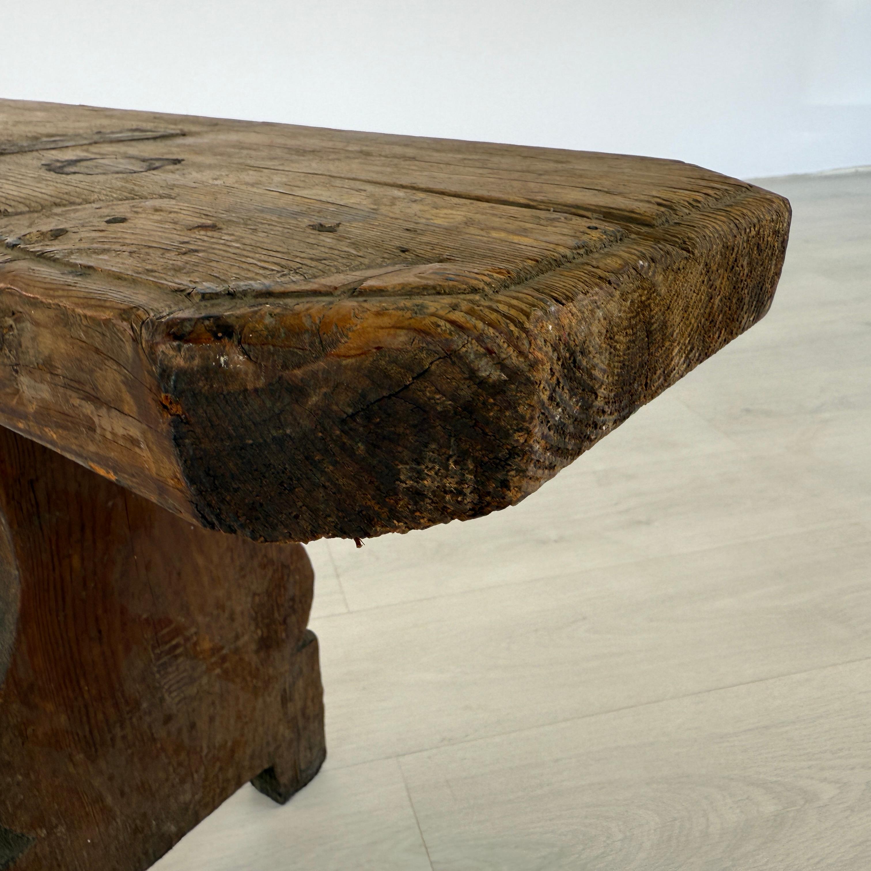 Antique French Oak Bench For Sale 2