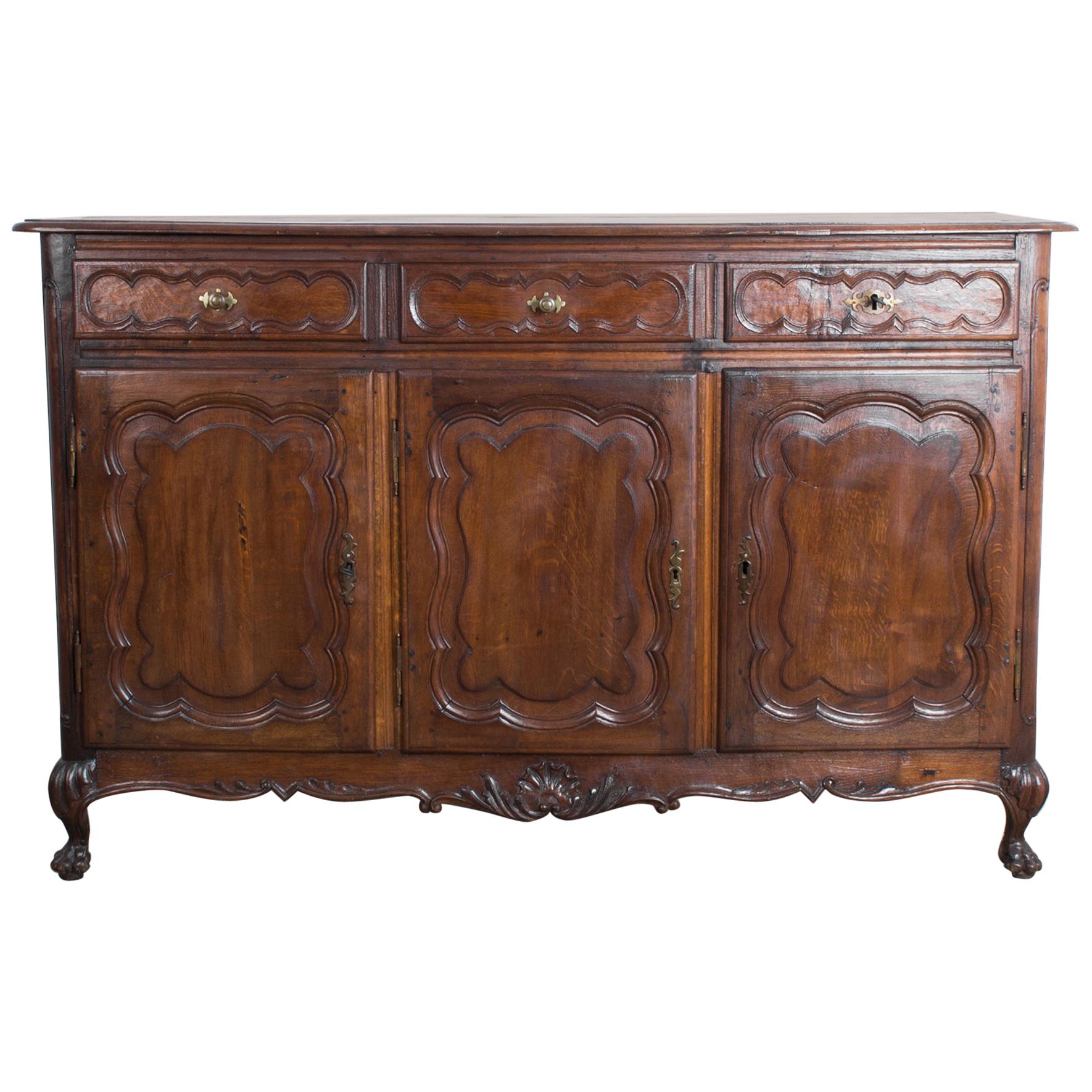 Antique French Oak Buffet at 1stDibs