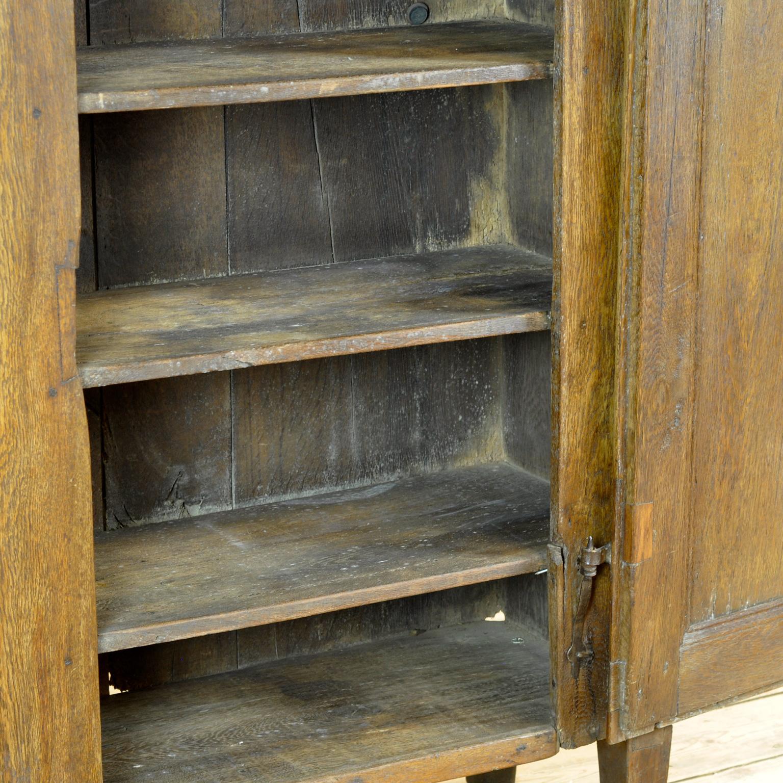 Oak Antique French oak cabinet, circa 1820 For Sale
