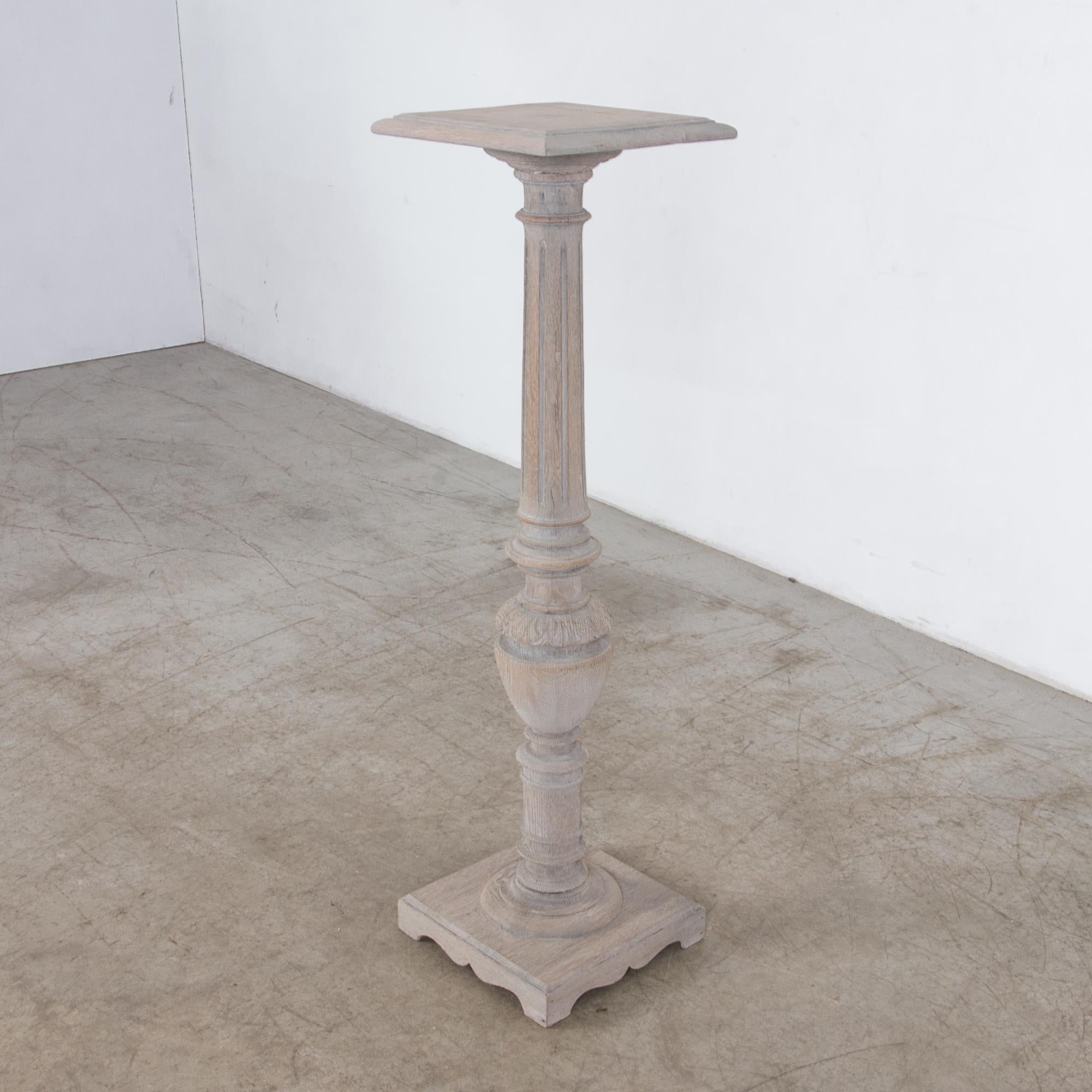 Bleached Antique French Oak Candle Stand