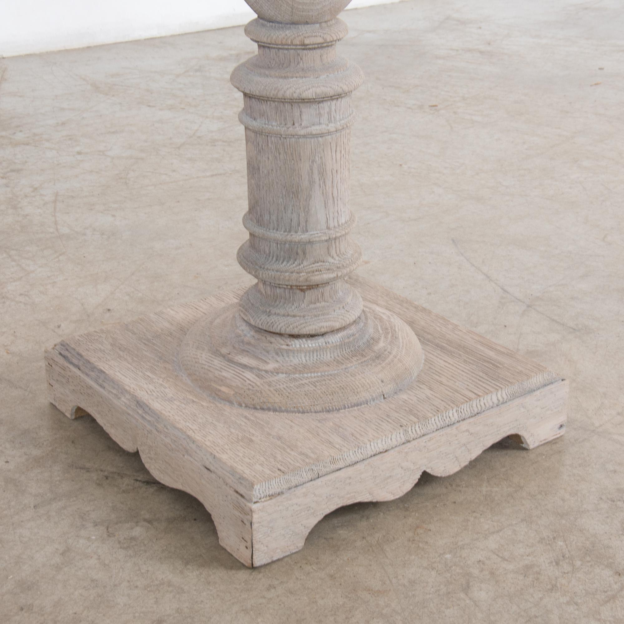 Antique French Oak Candle Stand 2